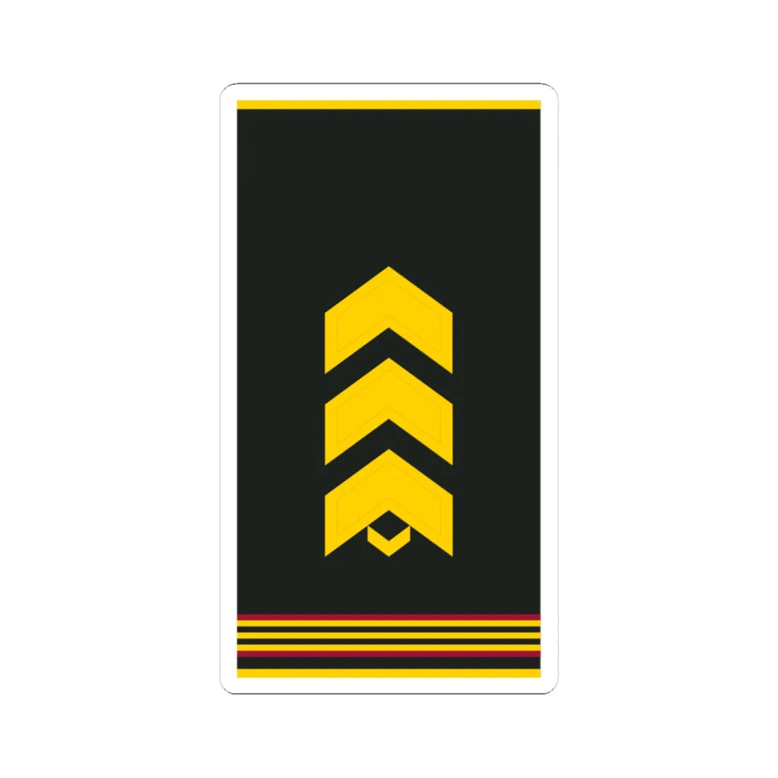 Mongolian Internal troops SSG shirt (Mongolia) (Military Rank) STICKER Vinyl Kiss-Cut Decal 4 Inch White - The Sticker Space