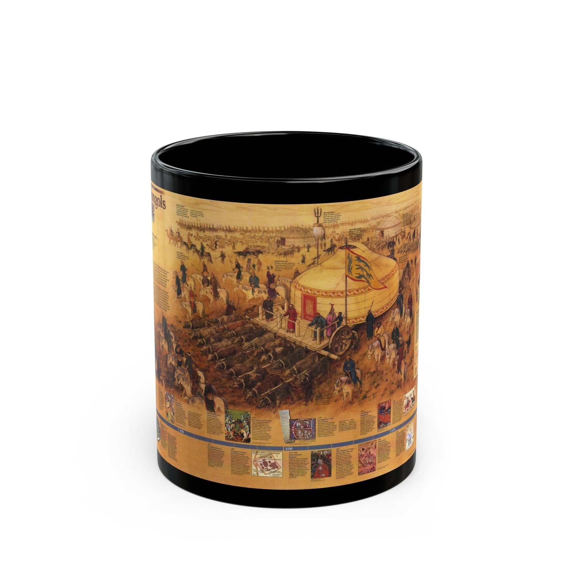 Mongols, The (1996) (Map) Black Coffee Mug-11oz-The Sticker Space