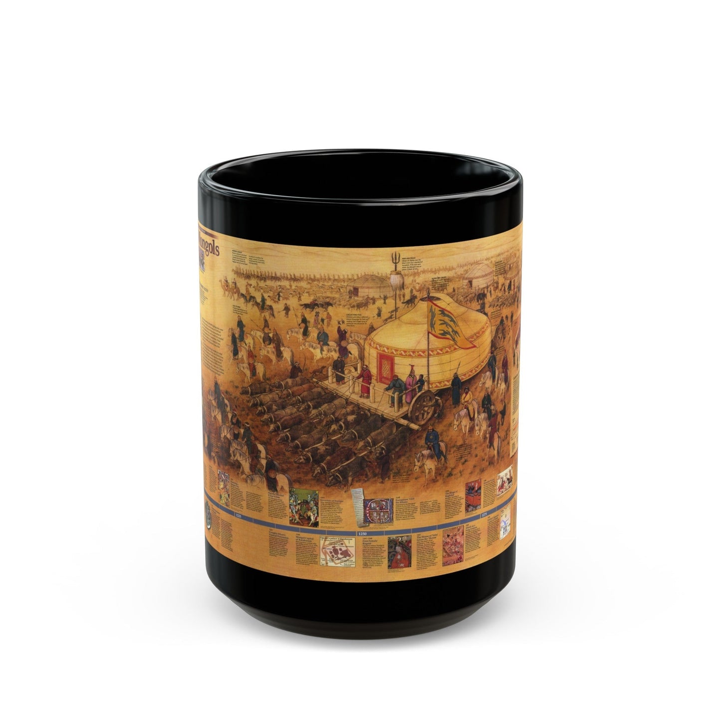 Mongols, The (1996) (Map) Black Coffee Mug-15oz-The Sticker Space