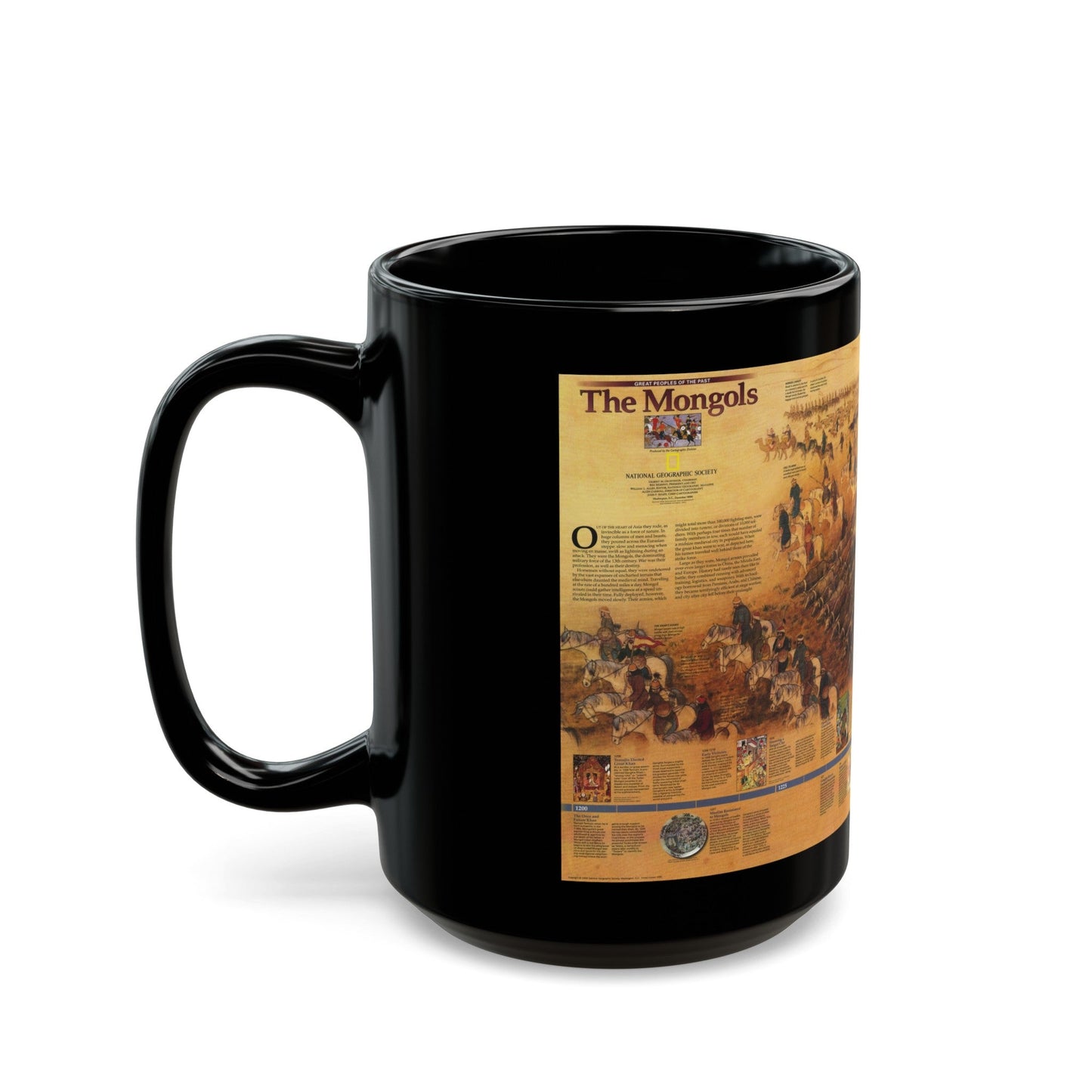 Mongols, The (1996) (Map) Black Coffee Mug-The Sticker Space