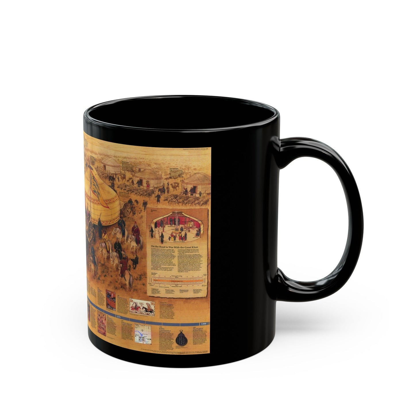 Mongols, The (1996) (Map) Black Coffee Mug-The Sticker Space