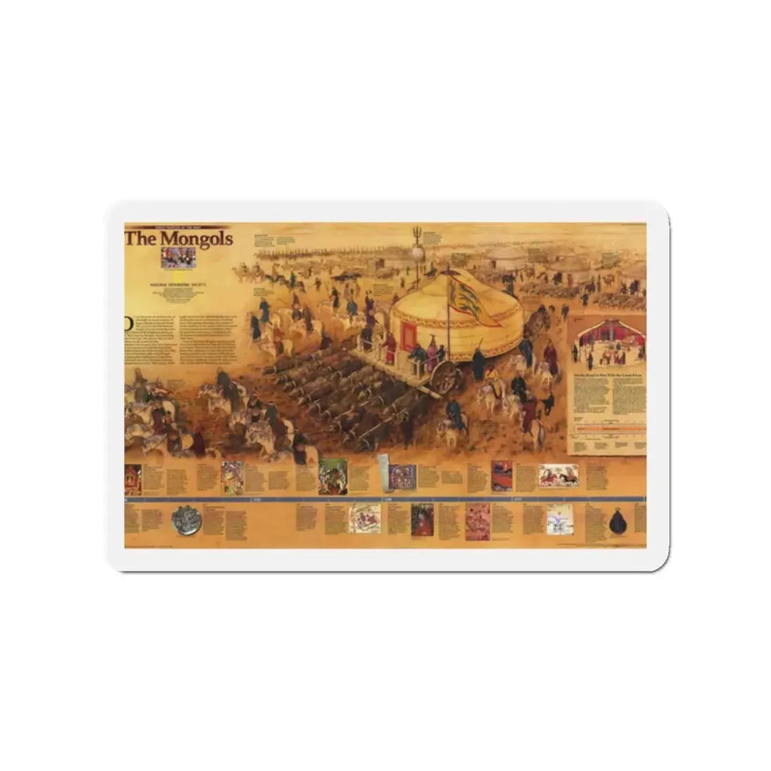 Mongols, The (1996) (Map) Refrigerator Magnet 2 Inch - The Sticker Space