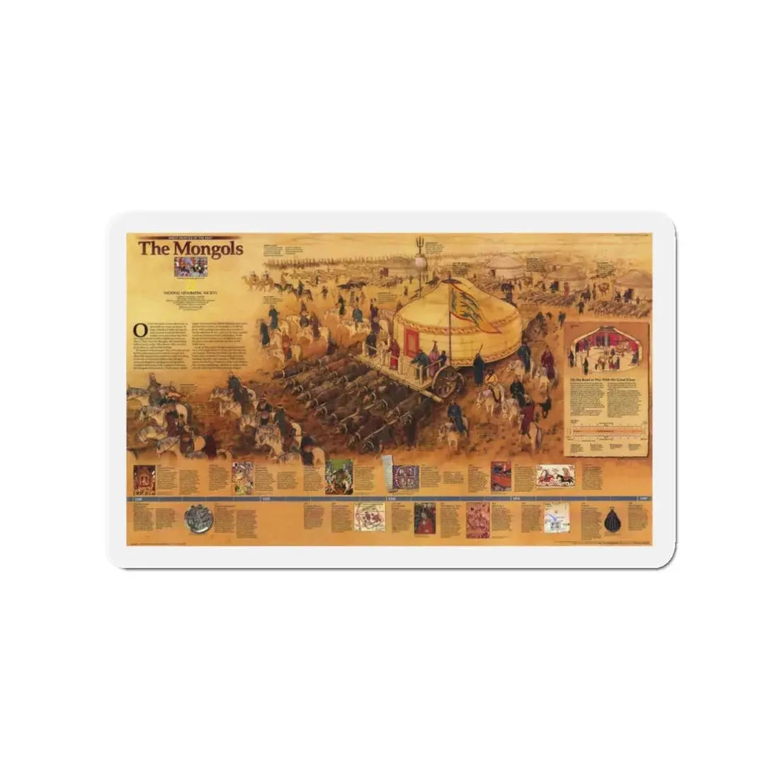 Mongols, The (1996) (Map) Refrigerator Magnet 3 Inch - The Sticker Space