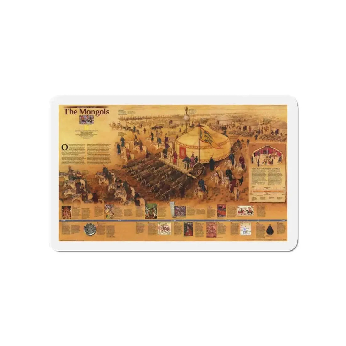 Mongols, The (1996) (Map) Refrigerator Magnet 4 Inch - The Sticker Space