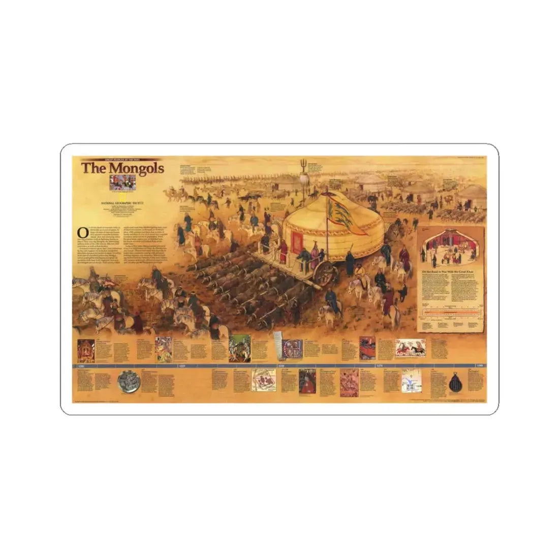 Mongols, The (1996) (Map) STICKER Vinyl Kiss-Cut Decal 3 Inch White - The Sticker Space