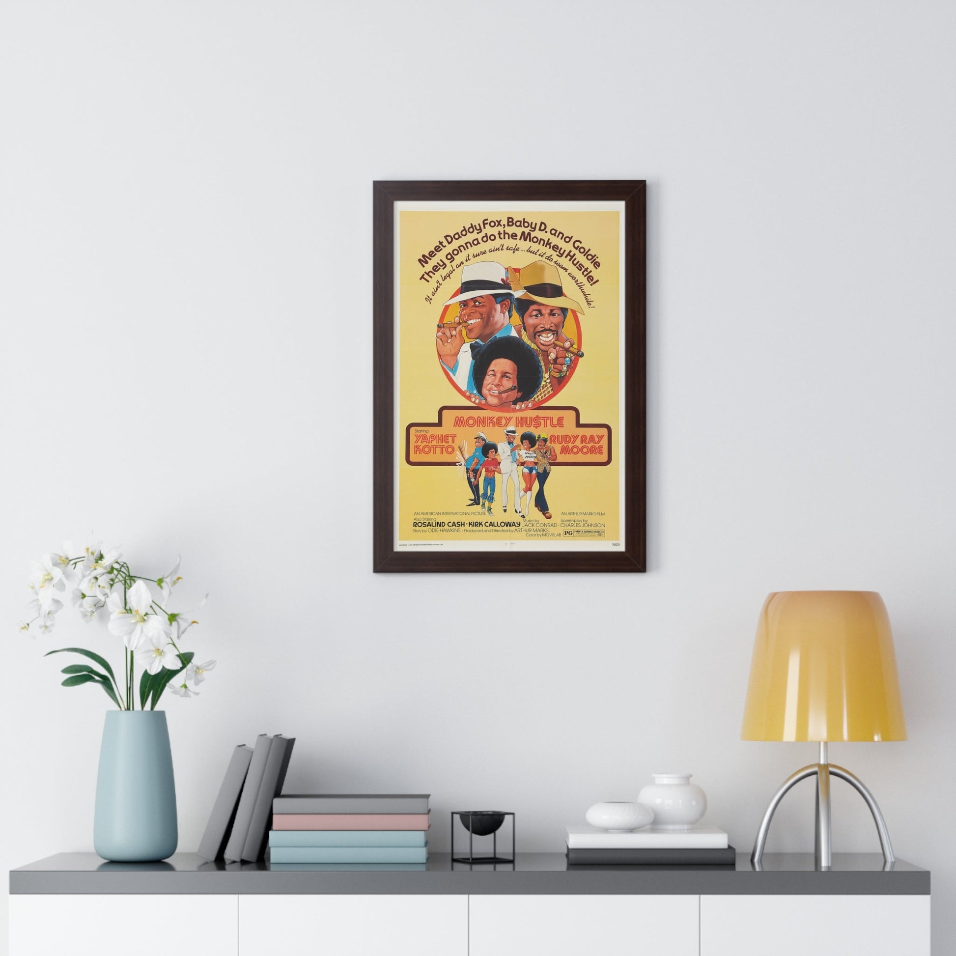 MONKEY HUSTLE 1976 - Framed Movie Poster-The Sticker Space