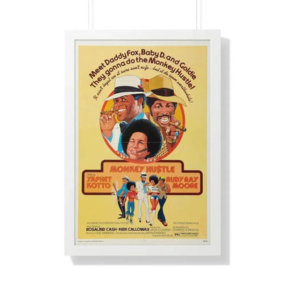 MONKEY HUSTLE 1976 - Framed Movie Poster 20" x 30" White - The Sticker Space