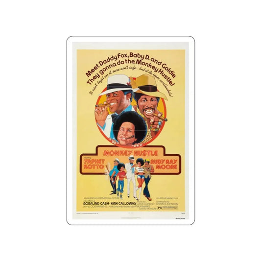 MONKEY HUSTLE 1976 Movie Poster STICKER Vinyl Die-Cut Decal 2 Inch - The Sticker Space