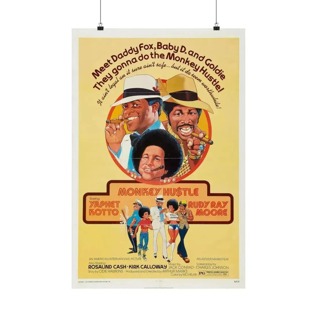 MONKEY HUSTLE 1976 - Paper Movie Poster 20″ x 30″ Matte - The Sticker Space