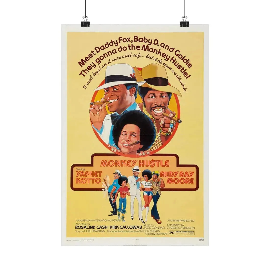MONKEY HUSTLE 1976 - Paper Movie Poster - The Sticker Space