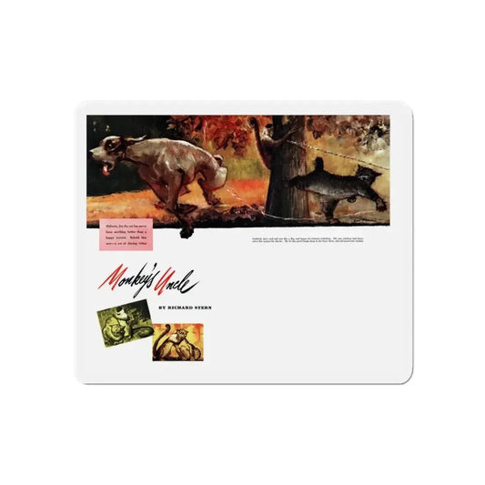 Monkey's Uncle, Collier's, July 31, 1948 (Magazine Illustration) Refrigerator Magnet 6 Inch - The Sticker Space