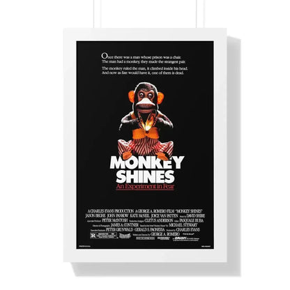 MONKEY SHINES 1988 - Framed Movie Poster 16″ x 24″ White - The Sticker Space