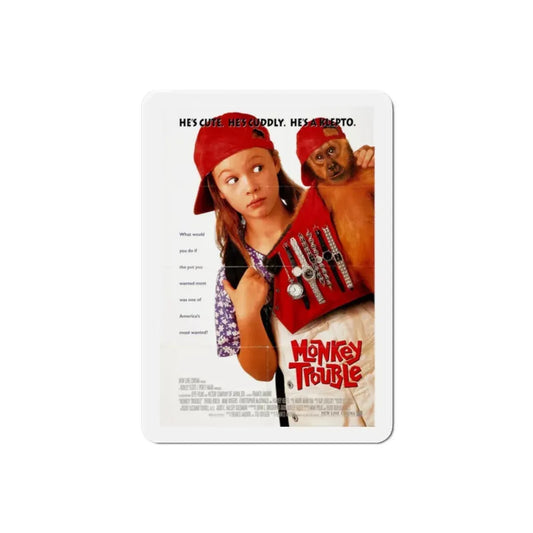 Monkey Trouble 1994 Movie Poster Refrigerator Magnet 2 Inch - The Sticker Space