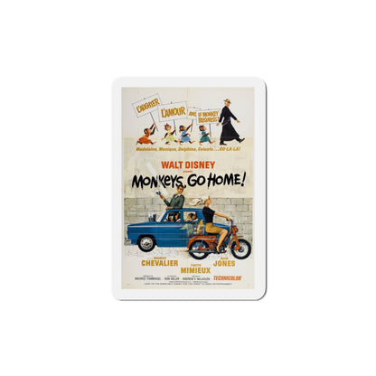 Monkeys Go Home 1967 Movie Poster Die-Cut Magnet-5 Inch-The Sticker Space