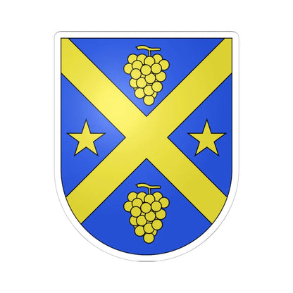 Monnaz-coat of arms (Switzerland) (Coat of Arms) STICKER Vinyl Kiss-Cut Decal 6 Inch White - The Sticker Space