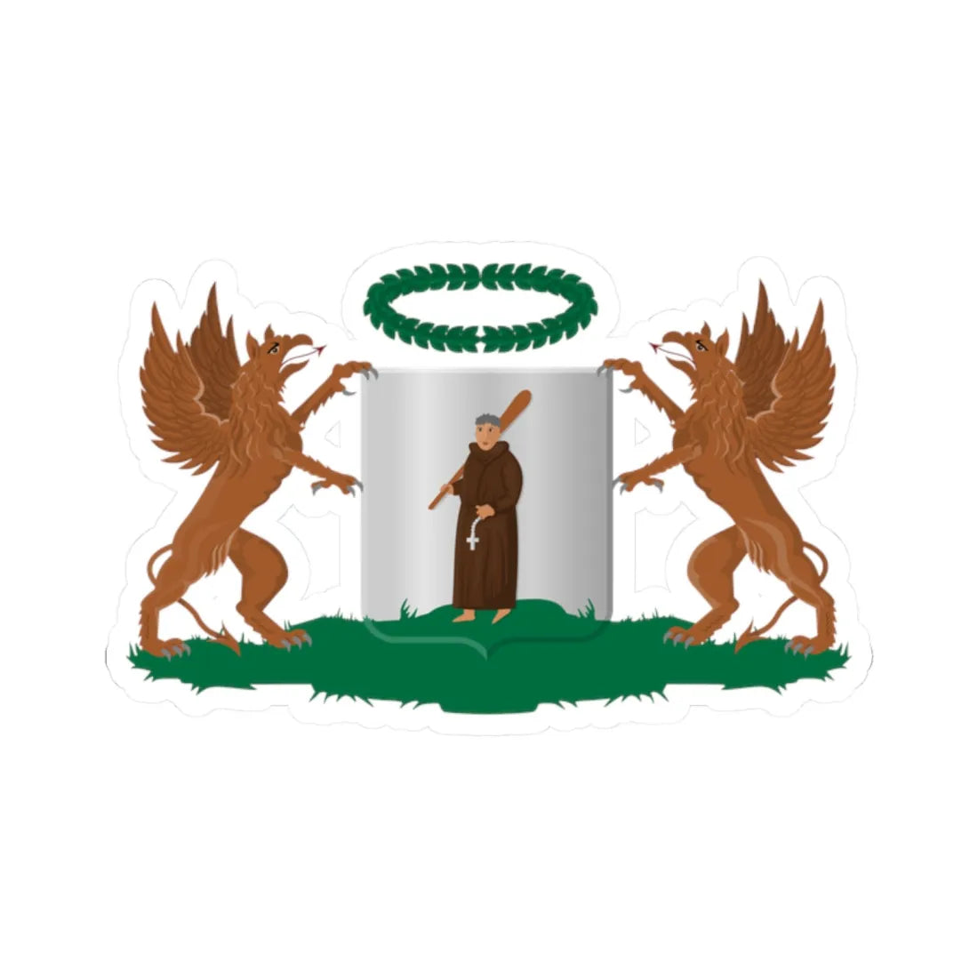 Monnickendam wapen (Netherlands) (Coat of Arms) STICKER Vinyl Kiss-Cut Decal 2 Inch White - The Sticker Space