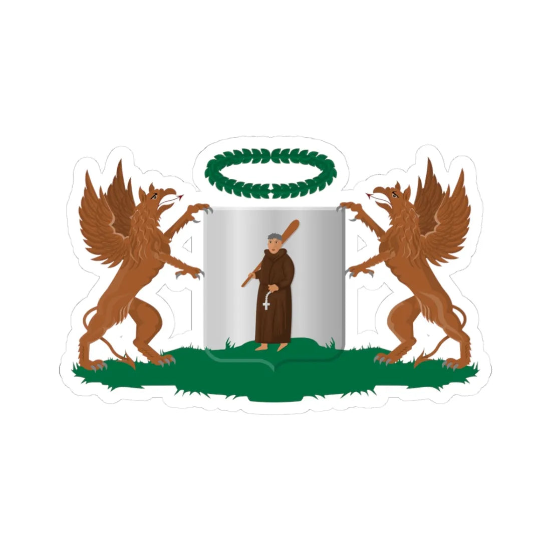 Monnickendam wapen (Netherlands) (Coat of Arms) STICKER Vinyl Kiss-Cut Decal 3 Inch White - The Sticker Space