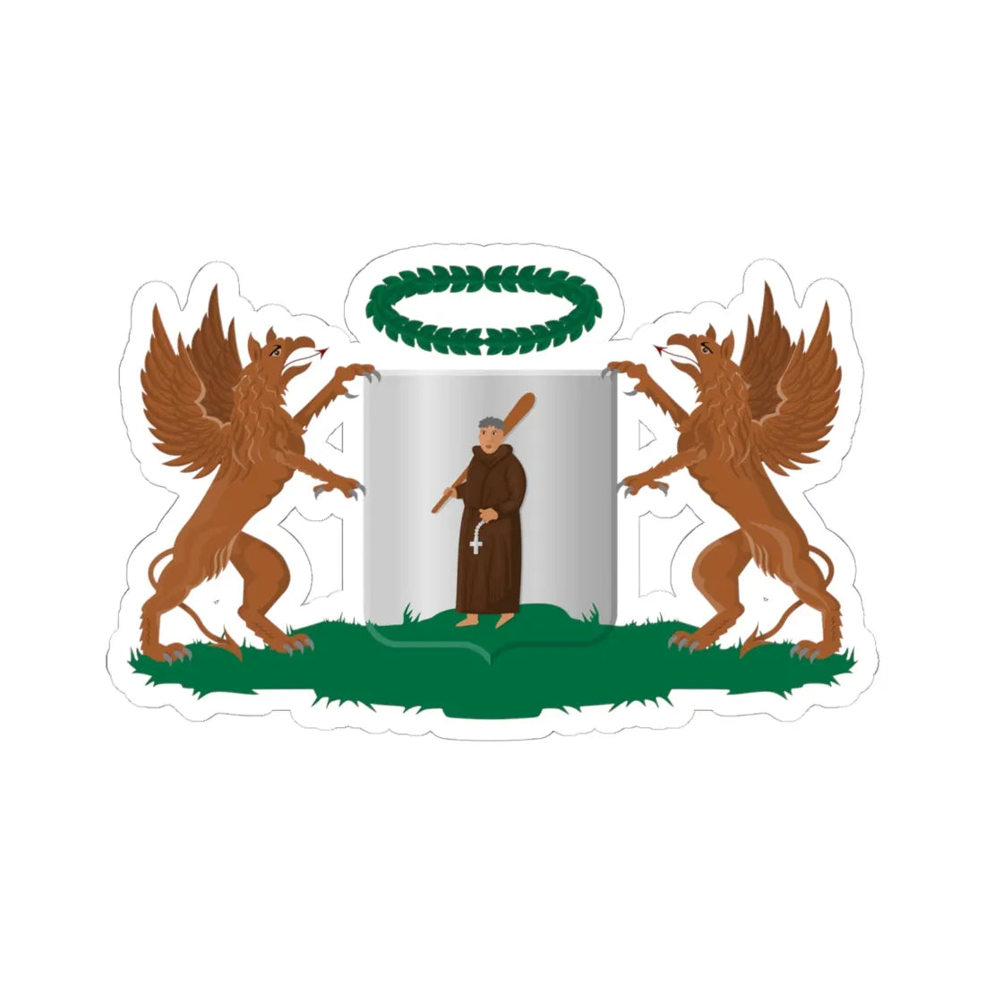 Monnickendam wapen (Netherlands) (Coat of Arms) STICKER Vinyl Kiss-Cut Decal 6 Inch White - The Sticker Space