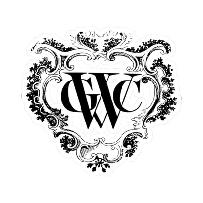 Monogram WIC (Netherlands) (Coat of Arms) STICKER Vinyl Kiss-Cut Decal 2 Inch White - The Sticker Space