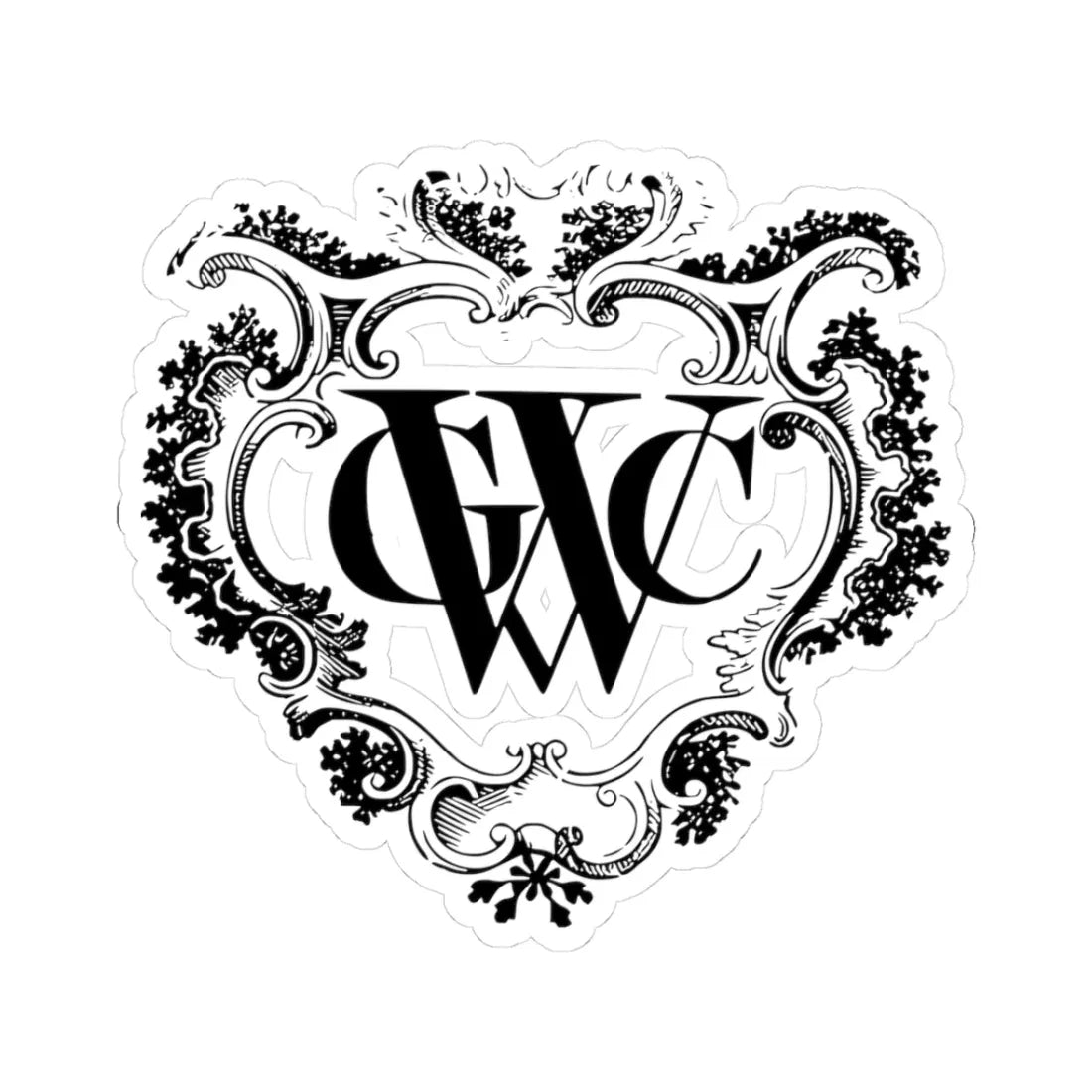 Monogram WIC (Netherlands) (Coat of Arms) STICKER Vinyl Kiss-Cut Decal 3 Inch White - The Sticker Space