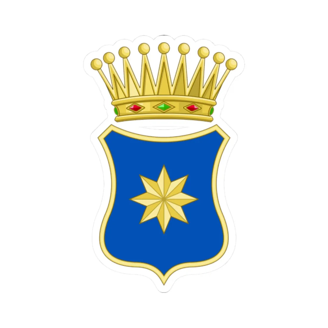 Monreale-Stemma (Italy) (Coat of Arms) STICKER Vinyl Kiss-Cut Decal 2 Inch White - The Sticker Space