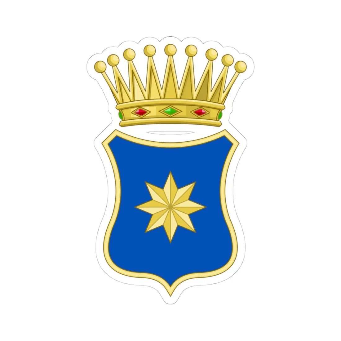 Monreale-Stemma (Italy) (Coat of Arms) STICKER Vinyl Kiss-Cut Decal 4 Inch White - The Sticker Space