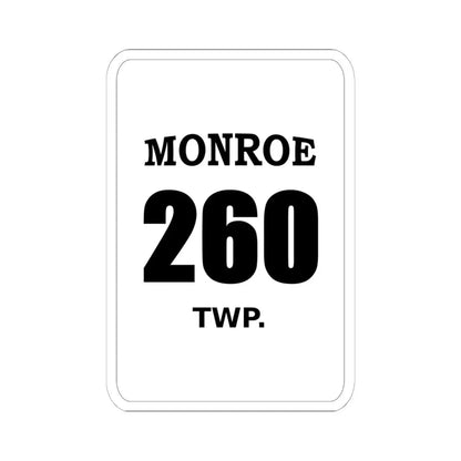 Monroe Township Holmes County Ohio route shield template (Ohio) (Road Sign) STICKER Vinyl Kiss-Cut Decal 6 Inch White - The Sticker Space