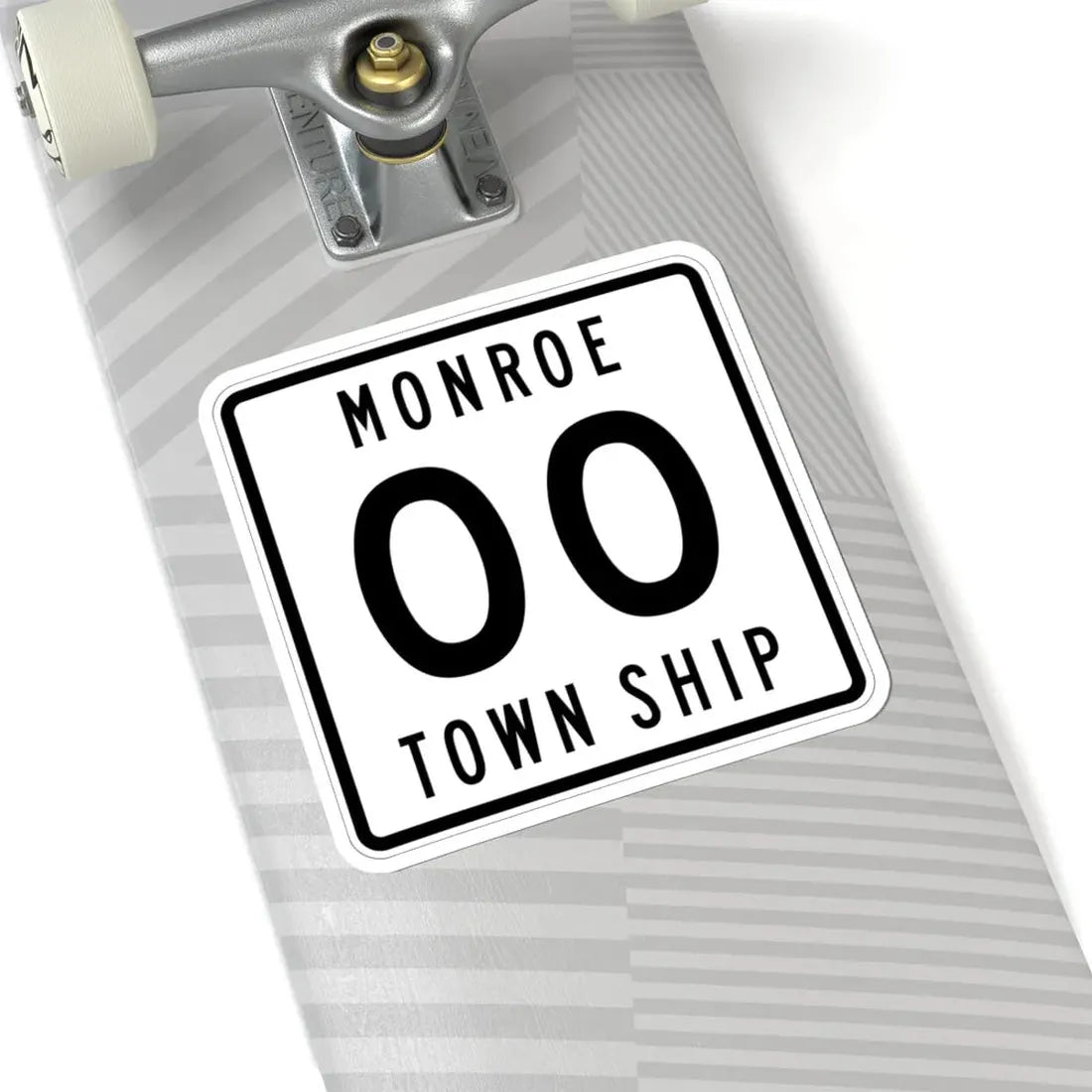 Monroe Township Logan County Ohio route shield template (Ohio) (Road Sign) STICKER Vinyl Kiss-Cut Decal - The Sticker Space