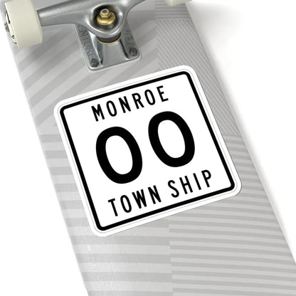 Monroe Township Logan County Ohio route shield template (Ohio) (Road Sign) STICKER Vinyl Kiss-Cut Decal - The Sticker Space