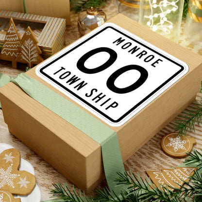 Monroe Township Logan County Ohio route shield template (Ohio) (Road Sign) STICKER Vinyl Kiss-Cut Decal - The Sticker Space