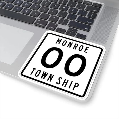Monroe Township Logan County Ohio route shield template (Ohio) (Road Sign) STICKER Vinyl Kiss-Cut Decal - The Sticker Space