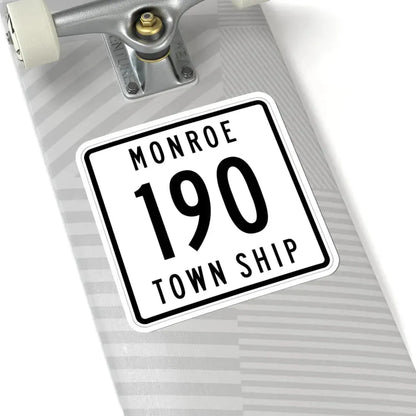 Monroe Township Route 190 Logan County Ohio (Ohio) (Road Sign) STICKER Vinyl Kiss-Cut Decal - The Sticker Space