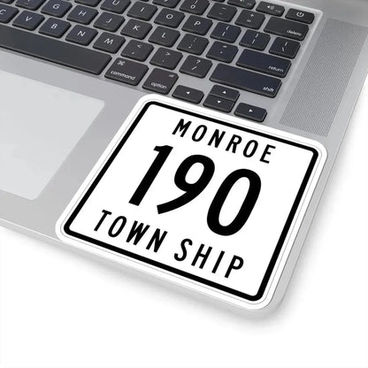 Monroe Township Route 190 Logan County Ohio (Ohio) (Road Sign) STICKER Vinyl Kiss-Cut Decal - The Sticker Space