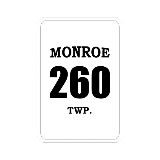 Monroe Township Route 260 Holmes County Ohio (Ohio) (Road Sign) STICKER Vinyl Kiss-Cut Decal 2 Inch White - The Sticker Space