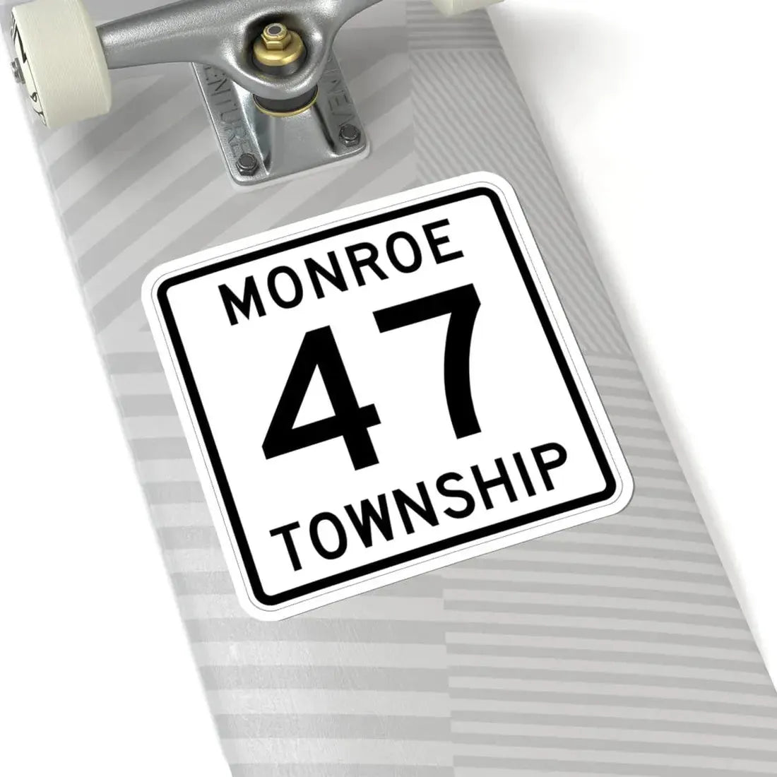 Monroe Township Route 47 Logan County Ohio (Ohio) (Road Sign) STICKER Vinyl Kiss-Cut Decal - The Sticker Space