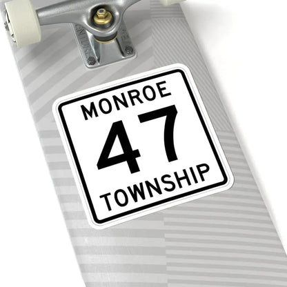 Monroe Township Route 47 Logan County Ohio (Ohio) (Road Sign) STICKER Vinyl Kiss-Cut Decal - The Sticker Space