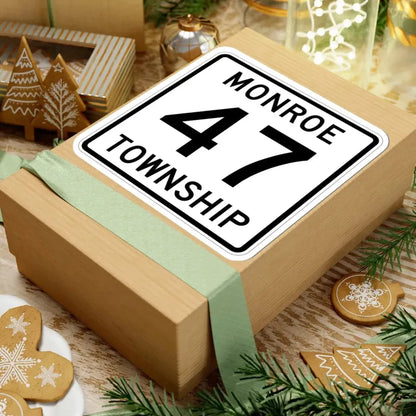 Monroe Township Route 47 Logan County Ohio (Ohio) (Road Sign) STICKER Vinyl Kiss-Cut Decal - The Sticker Space