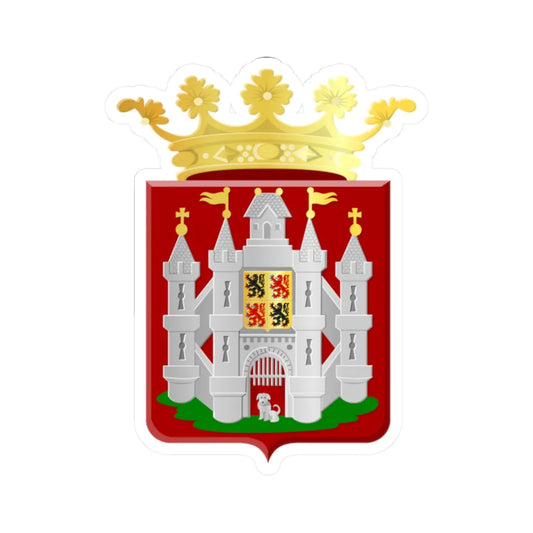 Mons wapen (Belgium) (Coat of Arms) STICKER Vinyl Kiss-Cut Decal 2 Inch White - The Sticker Space