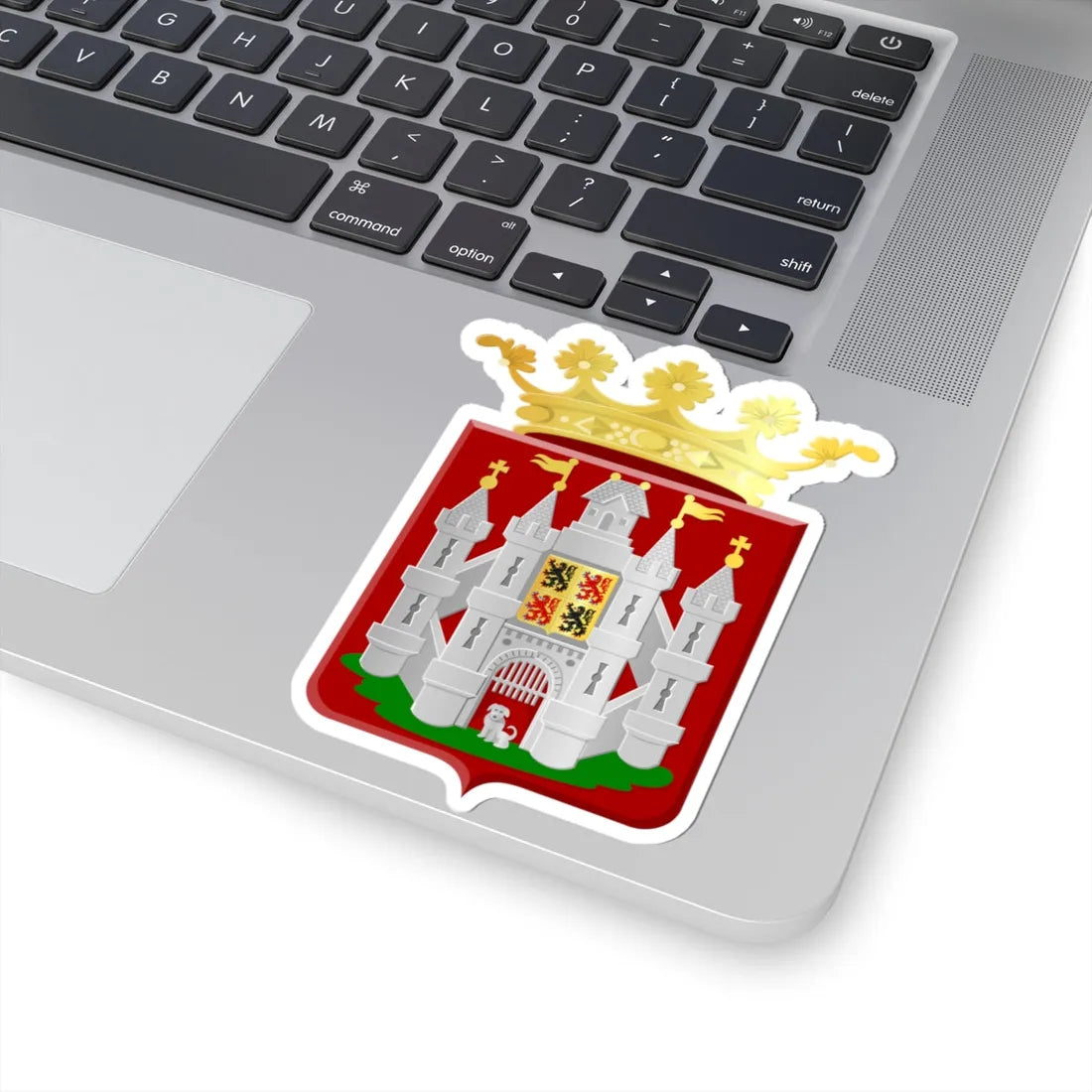 Mons wapen (Belgium) (Coat of Arms) STICKER Vinyl Kiss-Cut Decal - The Sticker Space