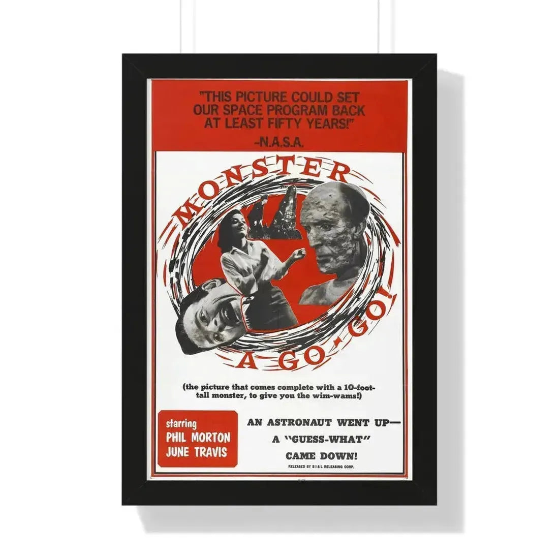 MONSTER A GO-GO 1965 - Framed Movie Poster 16″ x 24″ Black - The Sticker Space