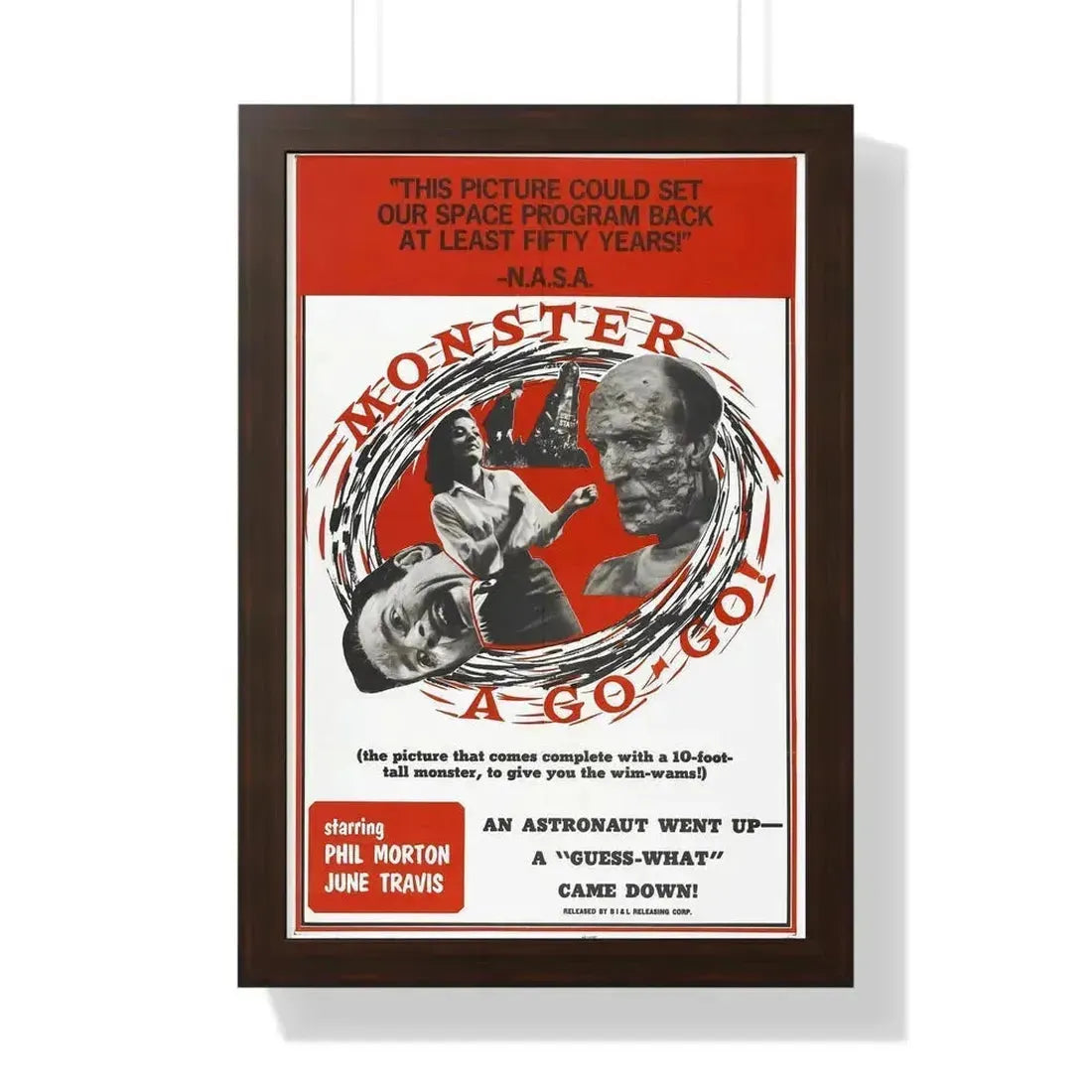 MONSTER A GO-GO 1965 - Framed Movie Poster 16″ x 24″ Walnut - The Sticker Space