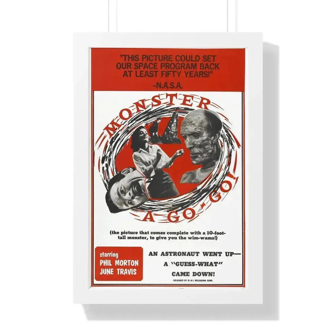 MONSTER A GO-GO 1965 - Framed Movie Poster 16″ x 24″ White - The Sticker Space