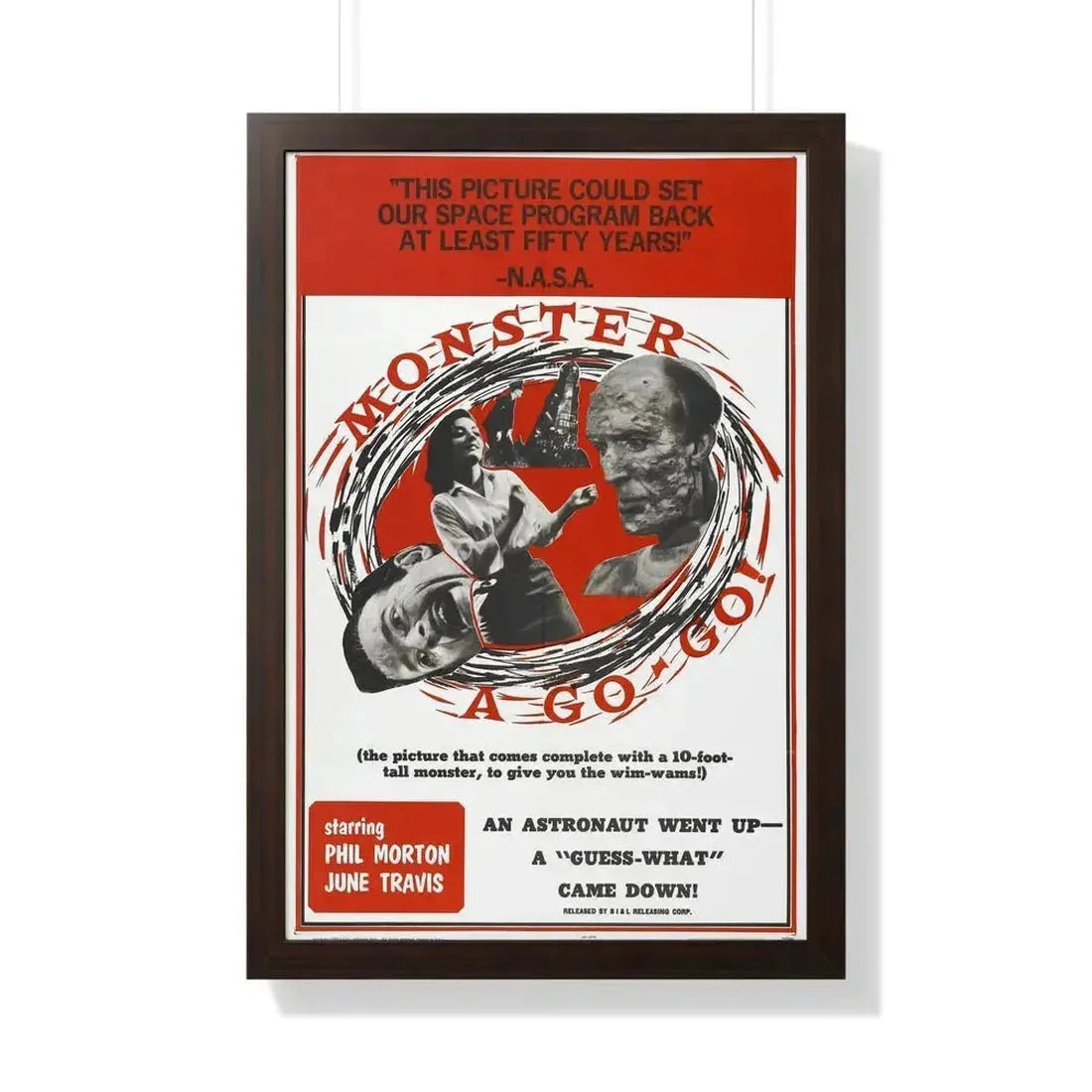 MONSTER A GO-GO 1965 - Framed Movie Poster 20" x 30" Walnut - The Sticker Space