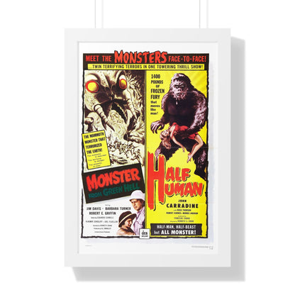 MONSTER FROM GREEN HELL + HALF HUMAN 1957 - Framed Movie Poster-16″ x 24″-The Sticker Space