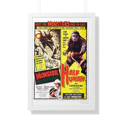 MONSTER FROM GREEN HELL + HALF HUMAN 1957 - Framed Movie Poster-20" x 30"-The Sticker Space