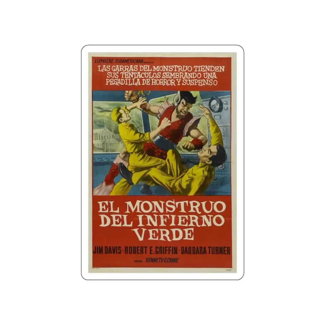 MONSTER FROM GREEN HELL (SPANISH) 1957 Movie Poster STICKER Vinyl Die-Cut Decal - The Sticker Space