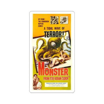 MONSTER FROM THE OCEAN FLOOR 1954 Movie Poster - STICKER Vinyl Kiss-Cut Decal 6 Inch White - The Sticker Space
