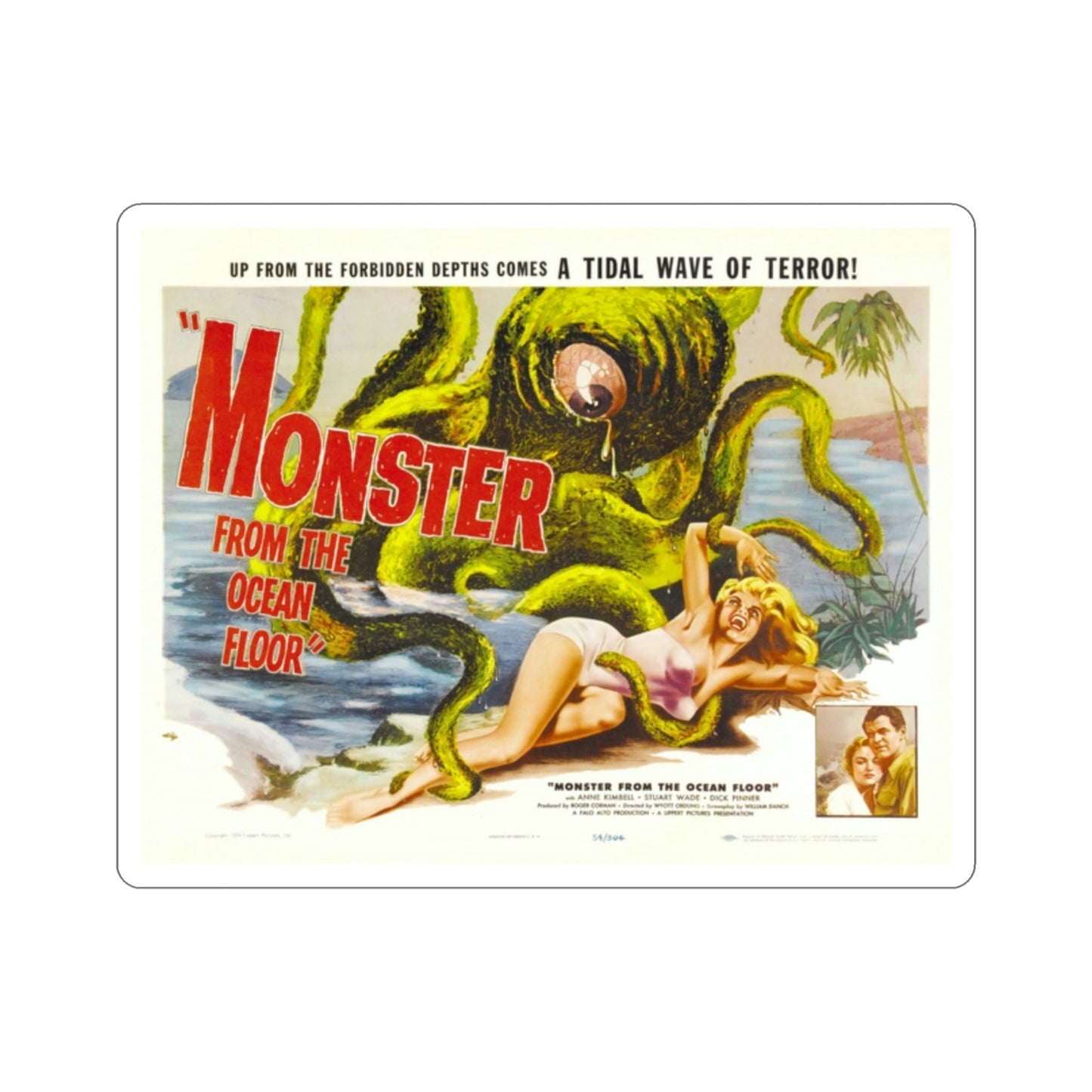 Monster from the Ocean Floor 1954 v2 Movie Poster STICKER Vinyl Die-Cut Decal-2 Inch-The Sticker Space