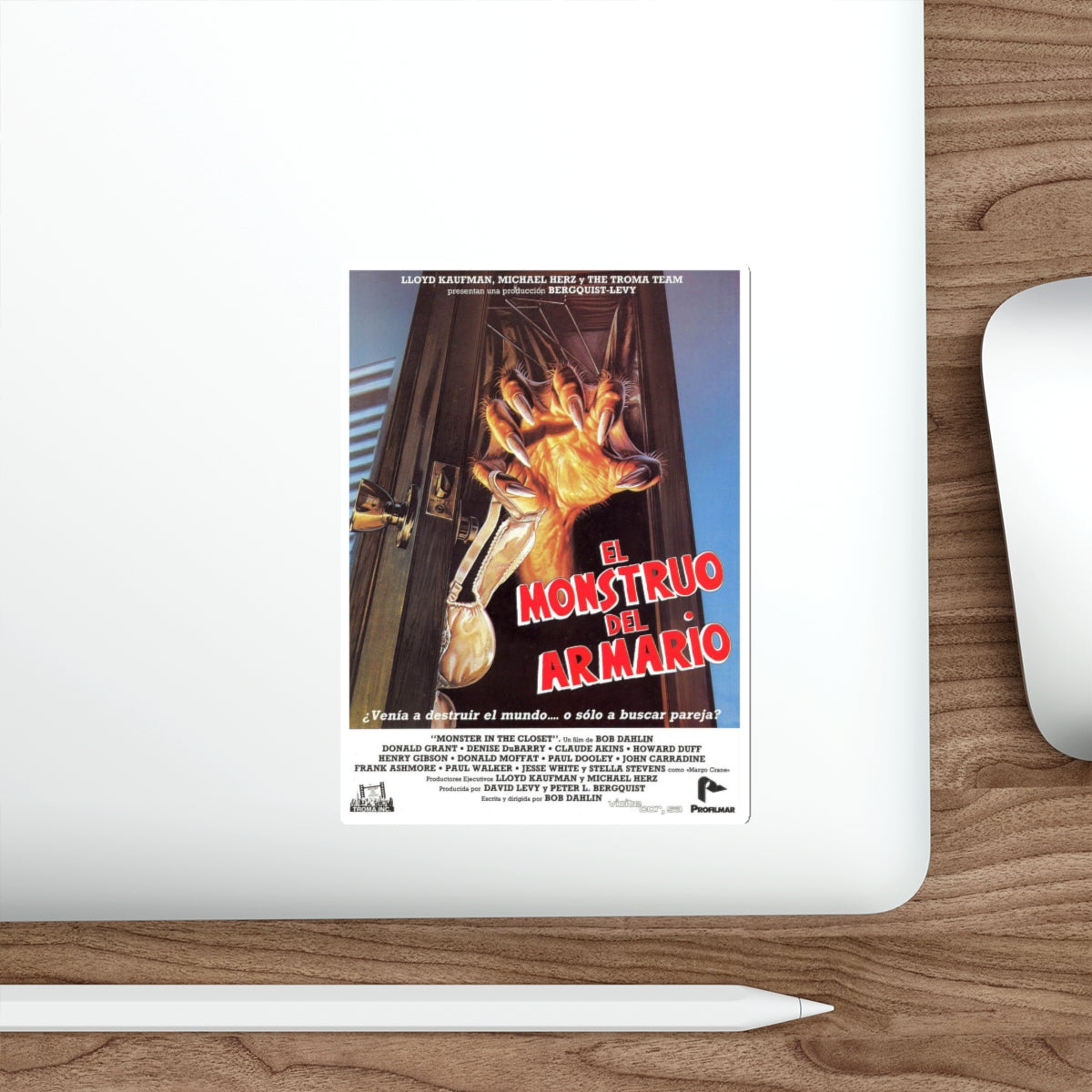 MONSTER IN THE CLOSET (SPANISH) 1986 Movie Poster STICKER Vinyl Die-Cut Decal-The Sticker Space