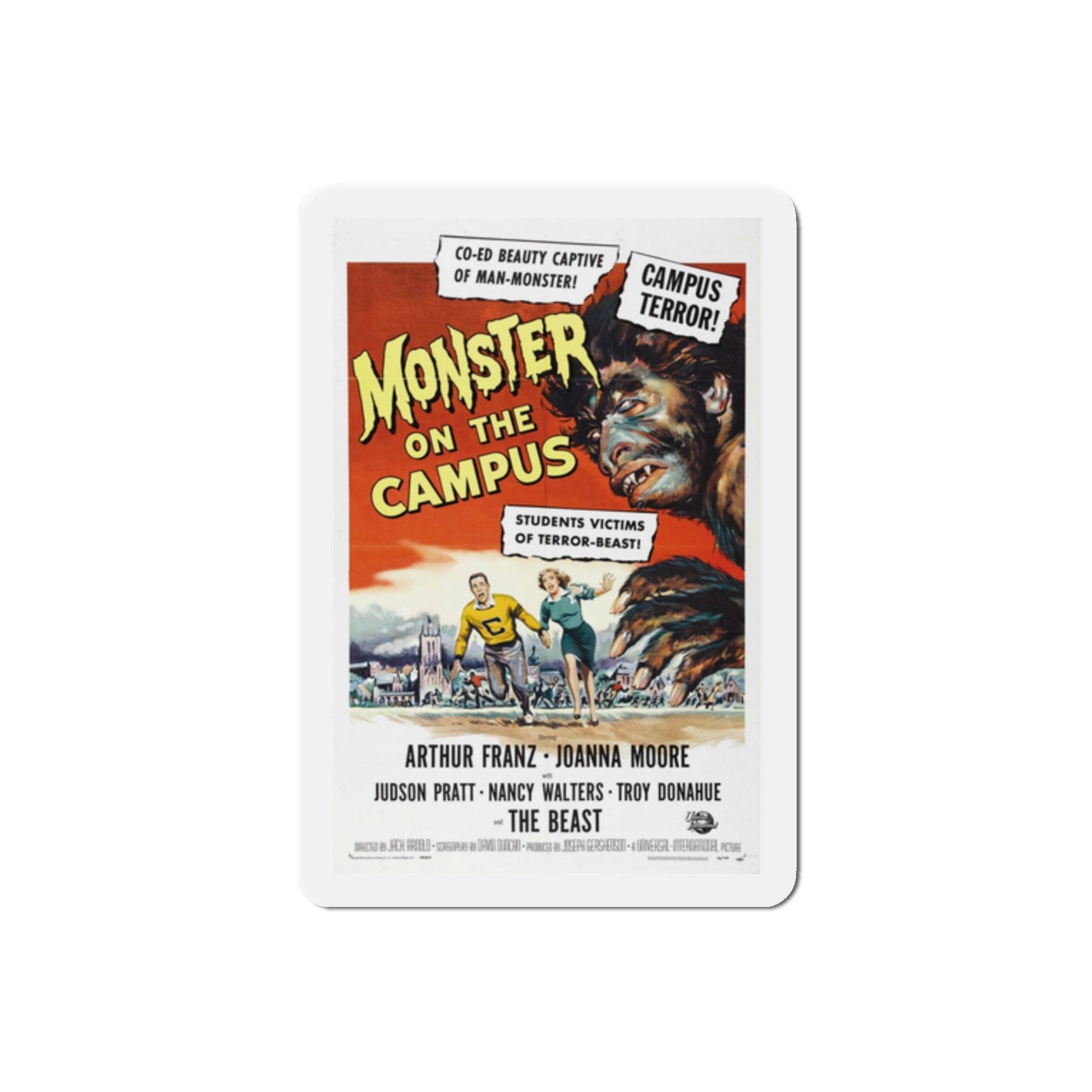 Monster on the Campus 1958 Movie Poster Die-Cut Magnet-2 Inch-The Sticker Space